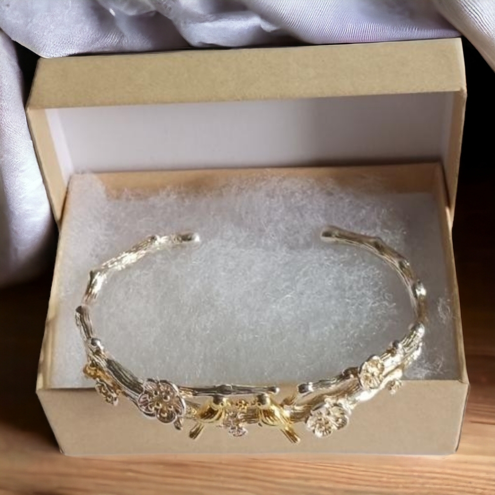 925 stamped dove cuff bracelet